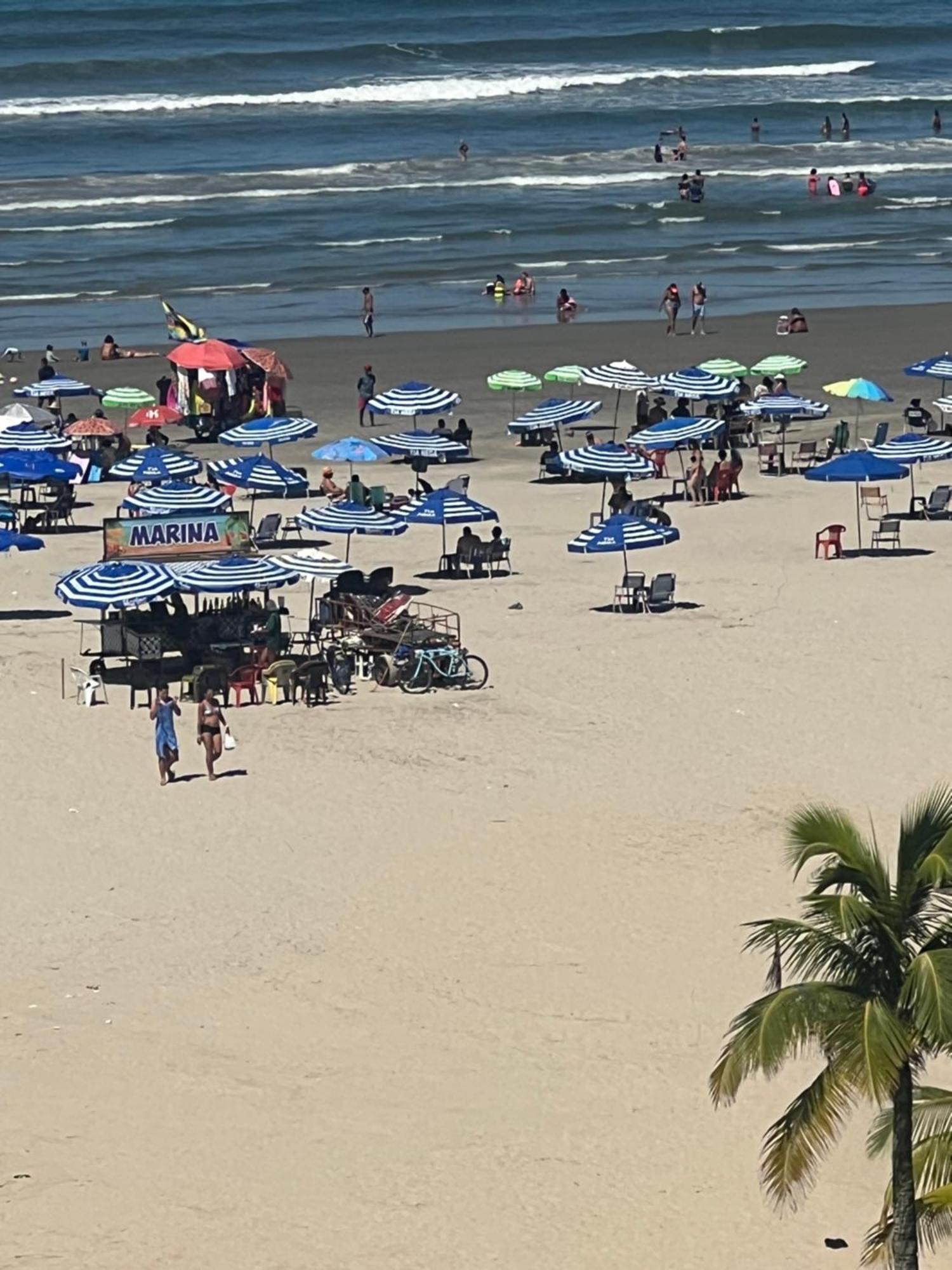 Guilhermina Pe Na Areia Vista Mar Praia Grande  Exterior foto